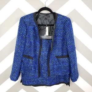 J Crew Blue Blazer Jacket & Skirt Suit Size 12 NEW